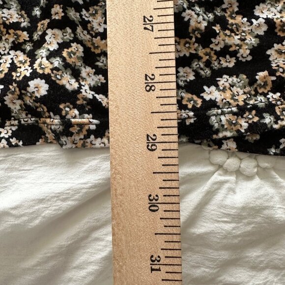 Skyes The Limit Black Floral Short Sleeve Babydoll Blouse SZ 3X Forest Fairy - Picture 8 of 8